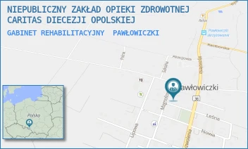 GABINET REHABILITACYJNY - NIEPUBLICZNY ZAKŁAD OPIEKI ZDROWOTNEJ CARITAS DIECEZJI OPOLSKIEJ - UL. MAGNOLIOWA 3, PAWŁOWICZKI