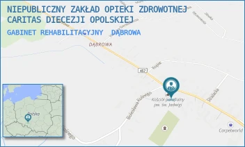 GABINET REHABILITACYJNY - NIEPUBLICZNY ZAKŁAD OPIEKI ZDROWOTNEJ CARITAS DIECEZJI OPOLSKIEJ - UL. POWSTAŃCÓW SLĄSKICH 2,  DĄBROWA
