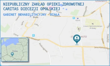 GABINET REHABILITACYJNY - NIEPUBLICZNY ZAKŁAD OPIEKI ZDROWOTNEJ CARITAS DIECEZJI OPOLSKIEJ - UL. STARE MIASTO 24,  BIAŁA