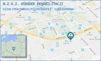 DZIAŁ(PRACOWNIA)FIZJOTERAPII - N.Z.O.Z. OŚRODEK REHABILITACJI - BOTANICZNA 32,  CZĘSTOCHOWA