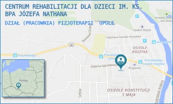 DZIAŁ (PRACOWNIA) FIZJOTERAPII - CENTRUM REHABILITACJI DLA DZIECI IM. KS. BPA JÓZEFA NATHANA - UL. MICKIEWICZA 5,  OPOLE