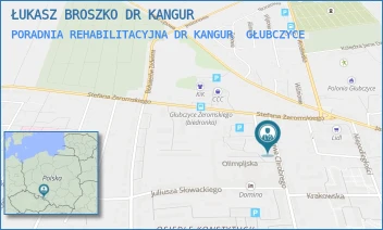 PORADNIA REHABILITACYJNA DR KANGUR - ŁUKASZ BROSZKO DR KANGUR - UL. CHROBREGO 16,  GŁUBCZYCE