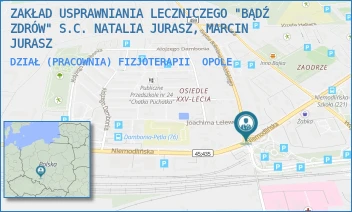 DZIAŁ (PRACOWNIA) FIZJOTERAPII - MEDYCZNA SPÓŁKA Z OGRANICZONĄ ODPOWIEDZIALNOŚCIĄ - UL. KS. BOLESŁAWA DOMAŃSKIEGO 115/3,  OPOLE