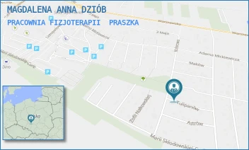 PRACOWNIA FIZJOTERAPII - MAGDALENA ANNA DZIÓB - UL. TULIPANÓW 3,  PRASZKA