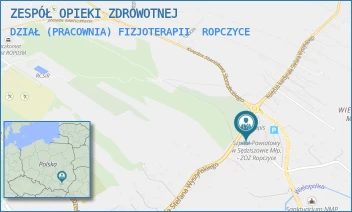 DZIAŁ (PRACOWNIA) FIZJOTERAPII - ZESPÓŁ OPIEKI ZDROWOTNEJ - UL. KSIĘDZA KARDYNAŁA STEFANA WYSZYŃSKIEGO 54,  ROPCZYCE