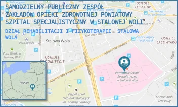 DZIAŁ REHABILITACJI I FIZYKOTERAPII - SAMODZIELNY PUBLICZNY ZESPÓŁ ZAKŁADÓW OPIEKI ZDROWOTNEJ POWIATOWY SZPITAL SPECJALISTYCZNY W STALOWEJ WOLI - UL. STANISŁAWA STASZICA 4,  STALOWA WOLA