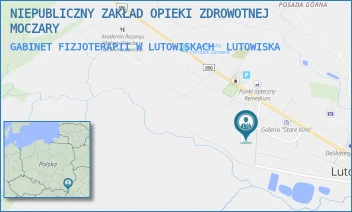 GABINET FIZJOTERAPII W LUTOWISKACH - NIEPUBLICZNY ZAKŁAD OPIEKI ZDROWOTNEJ MOCZARY - 7L,  LUTOWISKA