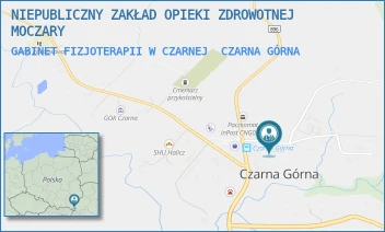 GABINET FIZJOTERAPII W CZARNEJ - NIEPUBLICZNY ZAKŁAD OPIEKI ZDROWOTNEJ MOCZARY - CZARNA GÓRNA 74,  CZARNA GÓRNA