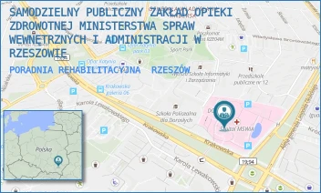 PORADNIA REHABILITACYJNA - SAMODZIELNY PUBLICZNY ZAKŁAD OPIEKI ZDROWOTNEJ MINISTERSTWA SPRAW WEWNĘTRZNYCH I ADMINISTRACJI W RZESZOWIE - UL. KRAKOWSKA 16,  RZESZÓW