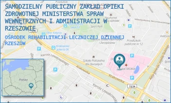 OŚRODEK REHABILITACJI LECZNICZEJ DZIENNEJ - SAMODZIELNY PUBLICZNY ZAKŁAD OPIEKI ZDROWOTNEJ MINISTERSTWA SPRAW WEWNĘTRZNYCH I ADMINISTRACJI W RZESZOWIE - UL. KRAKOWSKA 16,  RZESZÓW