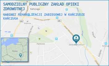 GABINET REHABILITACJI ZABIEGOWEJ W KAŃCZUDZE - SAMODZIELNY PUBLICZNY ZAKŁAD OPIEKI ZDROWOTNEJ - UL. MARSZAŁKA JÓZEFA PIŁSUDSKIEGO 52A,  KAŃCZUGA