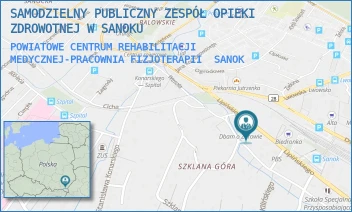 POWIATOWE CENTRUM REHABILITACJI MEDYCZNEJ-PRACOWNIA FIZJOTERAPII - SAMODZIELNY PUBLICZNY ZESPÓŁ OPIEKI ZDROWOTNEJ W SANOKU - UL. LIPIŃSKIEGO 10,  SANOK