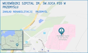 ZAKŁAD REHABILITACJI - WOJEWÓDZKI SZPITAL IM. ŚW.OJCA PIO W PRZEMYŚLU - UL. MONTE CASSINO 18,  PRZEMYŚL