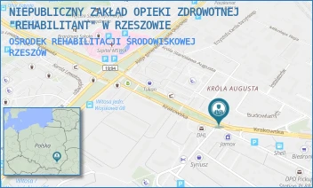 OŚRODEK REHABILITACJI ŚRODOWISKOWEJ - NIEPUBLICZNY ZAKŁAD OPIEKI ZDROWOTNEJ "REHABILITANT" W RZESZOWIE - UL. KRAKOWSKA 6,  RZESZÓW