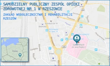 ZAKŁAD WODOLECZNICTWA I REHABILITACJI - SAMODZIELNY PUBLICZNY ZESPÓŁ OPIEKI ZDROWOTNEJ NR 1 W RZESZOWIE - UL. RYCERSKA 4,  RZESZÓW