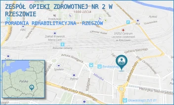 PORADNIA REHABILITACYJNA - ZESPÓŁ OPIEKI ZDROWOTNEJ NR 2 W RZESZOWIE - UL. ALEKSANDRA FREDRY 9,  RZESZÓW