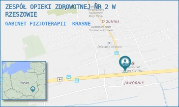 GABINET FIZJOTERAPII - ZESPÓŁ OPIEKI ZDROWOTNEJ NR 2 W RZESZOWIE - UL. - 944,  KRASNE