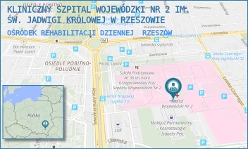 OŚRODEK REHABILITACJI DZIENNEJ - KLINICZNY SZPITAL WOJEWÓDZKI NR 2 IM. ŚW. JADWIGI KRÓLOWEJ W RZESZOWIE - UL. LWOWSKA 60,  RZESZÓW
