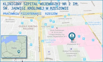PRACOWNIA FIZJOTERAPII - KLINICZNY SZPITAL WOJEWÓDZKI NR 2 IM. ŚW. JADWIGI KRÓLOWEJ W RZESZOWIE - UL. LWOWSKA 60,  RZESZÓW