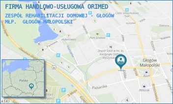 ZESPÓŁ REHABILITACJI DOMOWEJ - GŁOGÓW MŁP. - FIRMA HANDLOWO-USŁUGOWA ORIMED - UL. 3 MAJA 6,  GŁOGÓW MAŁOPOLSKI