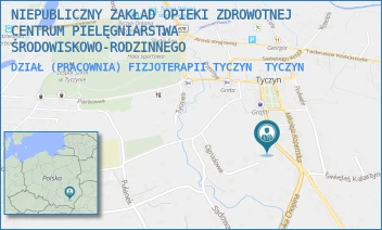 DZIAŁ (PRACOWNIA) FIZJOTERAPII TYCZYN - NIEPUBLICZNY ZAKŁAD OPIEKI ZDROWOTNEJ CENTRUM PIELĘGNIARSTWA ŚRODOWISKOWO-RODZINNEGO - UL. MICKIEWICZA 10,  TYCZYN