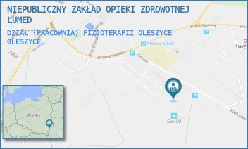 DZIAŁ (PRACOWNIA) FIZJOTERAPII OLESZYCE - NIEPUBLICZNY ZAKŁAD OPIEKI ZDROWOTNEJ LUMED - UL. ZIELONA 4C,  OLESZYCE