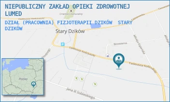 DZIAŁ (PRACOWNIA) FIZJOTERAPII DZIKÓW - NIEPUBLICZNY ZAKŁAD OPIEKI ZDROWOTNEJ LUMED - UL. KOŚCIUSZKI 72,  STARY DZIKÓW
