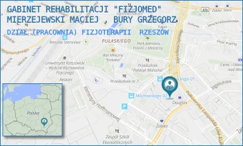 DZIAŁ (PRACOWNIA) FIZJOTERAPII - GABINET REHABILITACJI "FIZJOMED" MIERZEJEWSKI MACIEJ , BURY GRZEGORZ - UL. PŁK. LEOPOLDA LISA-KULI 19/314,  RZESZÓW