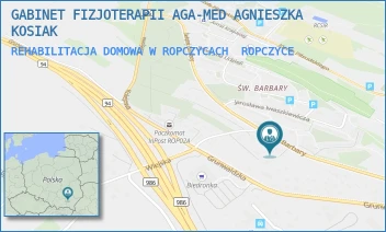 REHABILITACJA DOMOWA W ROPCZYCACH - GABINET FIZJOTERAPII AGA-MED AGNIESZKA KOSIAK - UL. ŚW BARBARY 25,  ROPCZYCE