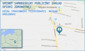 DZIAŁ (PRACOWNIA) FIZJOTERAPII - GMINNY SAMODZIELNY PUBLICZNY ZAKŁAD OPIEKI ZDROWOTNEJ - UL. STRAŻACKA 4,  MAJDAN KRÓLEWSKI