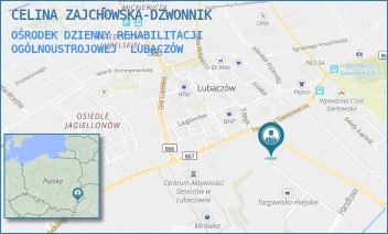 OŚRODEK DZIENNY REHABILITACJI OGÓLNOUSTROJOWEJ - CELINA ZAJCHOWSKA-DZWONNIK - UL. 3 MAJA 22,  LUBACZÓW