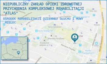 OŚRODEK REHABILITACJI DZIENNEJ SŁUCHU I MOWY - NIEPUBLICZNY ZAKŁAD OPIEKI ZDROWOTNEJ PRZYCHODNIA KOMPLEKSOWEJ REHABILITACJI "ATLAS" - UL. CZESŁAWA TAŃSKIEGO 2,  MIELEC