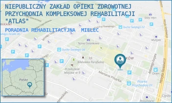 PORADNIA REHABILITACYJNA - NIEPUBLICZNY ZAKŁAD OPIEKI ZDROWOTNEJ PRZYCHODNIA KOMPLEKSOWEJ REHABILITACJI "ATLAS" - UL. TAŃSKIEGO 2,  MIELEC