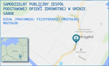 DZIAŁ (PRACOWNIA) FIZJOTERAPII (MRZYGŁÓD) - SAMODZIELNY PUBLICZNY ZESPÓŁ PODSTAWOWEJ OPIEKI ZDROWOTNEJ W GMINIE SANOK - MRZYGŁÓD 173,  MRZYGŁÓD