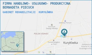 GABINET REHABILITACJI - FIRMA HANDLOWO- USŁUGOWO- PRODUKCYJNA BERNADETA PIECUCH - KURYŁÓWKA 446,  KURYŁÓWKA