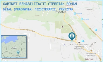 DZIAŁ (PRACOWNIA) FIZJOTERAPII - GABINET REHABILITACJI CIERPIAŁ ROMAN - UL. JÓZEFA WYBICKIEGO 1,  FRYSZTAK