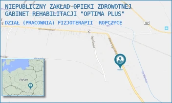 DZIAŁ (PRACOWNIA) FIZJOTERAPII - NIEPUBLICZNY ZAKŁAD OPIEKI ZDROWOTNEJ GABINET REHABILITACJI "OPTIMA PLUS" - UL. WINCENTEGO WITOSA 10,  ROPCZYCE
