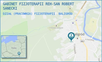 DZIAŁ (PRACOWNIA) FIZJOTERAPII - GABINET FIZJOTERAPII REH-SAN ROBERT SANECKI - UL. PLAC WOLNOŚCI 11,  BALIGRÓD