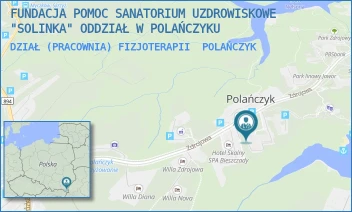 DZIAŁ (PRACOWNIA) FIZJOTERAPII - FUNDACJA POMOC SANATORIUM UZDROWISKOWE "SOLINKA" ODDZIAŁ W POLAŃCZYKU - ZDROJOWA 16,  POLAŃCZYK