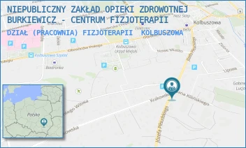 DZIAŁ (PRACOWNIA) FIZJOTERAPII - NIEPUBLICZNY ZAKŁAD OPIEKI ZDROWOTNEJ BURKIEWICZ - CENTRUM FIZJOTERAPII - UL. JÓZEFA PIŁSUDSKIEGO 53 B,  KOLBUSZOWA