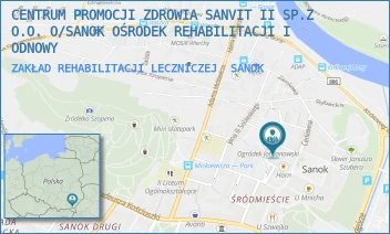 ZAKŁAD REHABILITACJI LECZNICZEJ - CENTRUM PROMOCJI ZDROWIA SANVIT II SP.Z O.O. O/SANOK OŚRODEK REHABILITACJI I ODNOWY - UL. ŁAZIENNA 1,  SANOK
