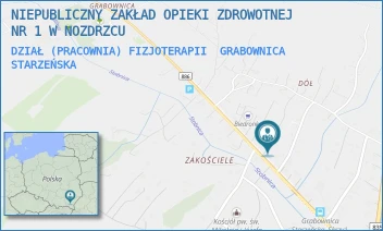 DZIAŁ (PRACOWNIA) FIZJOTERAPII - NIEPUBLICZNY ZAKŁAD OPIEKI ZDROWOTNEJ NR 1 W NOZDRZCU - UL. GRABOWNICA 123,  GRABOWNICA STARZEŃSKA
