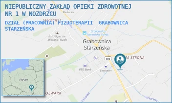 DZIAŁ (PRACOWNIA) FIZJOTERAPII - NIEPUBLICZNY ZAKŁAD OPIEKI ZDROWOTNEJ NR 1 W NOZDRZCU - UL. GRABOWNICA 396,  GRABOWNICA STARZEŃSKA