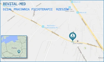 DZIAŁ PRACOWNIA FIZJOTERAPII - REVITAL-MED - UL. MYŚLIWSKA 32,  RZESZÓW