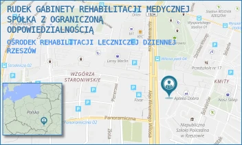 OŚRODEK REHABILITACJI LECZNICZEJ DZIENNEJ - RUDEK GABINETY REHABILITACJI MEDYCZNEJ SPÓŁKA Z OGRANICZONĄ ODPOWIEDZIALNOŚCIĄ - UL. SZARYCH SZEREGÓW 5,  RZESZÓW