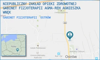 GABINET FIZJOTERAPII - NIEPUBLICZNY ZAKŁAD OPIEKI ZDROWOTNEJ GABINET FIZJOTERAPII AGMA-REH AGNIESZKA WNĘK - OSTRÓW 35C,  OSTRÓW