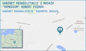 GABINET REHABILITACJI - GABINET REHABILITACJI I MASAŻU "REMEDIUM" ROBERT PIERÓG - UL. PRZEMYSŁOWA 5,  RADOMYŚL WIELKI