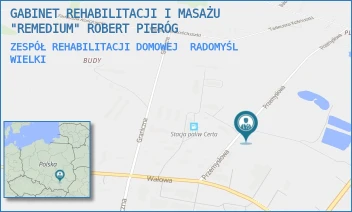 ZESPÓŁ REHABILITACJI DOMOWEJ - GABINET REHABILITACJI I MASAŻU "REMEDIUM" ROBERT PIERÓG - UL. PRZEMYSŁOWA 5,  RADOMYŚL WIELKI