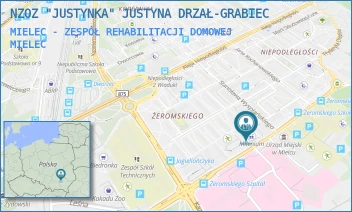 MIELEC - ZESPÓŁ REHABILITACJI DOMOWEJ - NZOZ "JUSTYNKA" JUSTYNA DRZAŁ-GRABIEC - UL. ŻEROMSKIEGO 19,  MIELEC