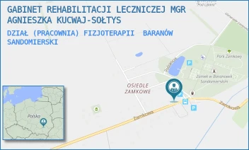 DZIAŁ (PRACOWNIA) FIZJOTERAPII - GABINET REHABILITACJI LECZNICZEJ MGR AGNIESZKA KUCWAJ-SOŁTYS - UL. ZAMKOWA 24,  BARANÓW SANDOMIERSKI